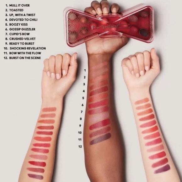 ❄️⚡️MAC Cosmetics Celebrate In Colour Powder Kiss Lip Vault x12 - Picture 5 of 10